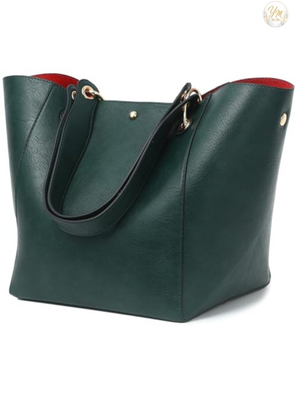 Waterproof Vegan Leather Large Work Tote Bag with Detachable Straps